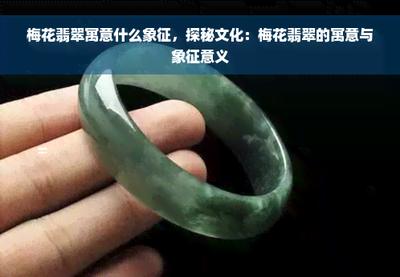 探秘文化 梅花翡翠的寓意与象征意义